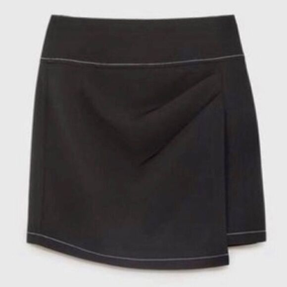 ZARA FAUX WRAP MINI SKIRT WITH TOPSTITCHING BNWT 387/058/800 - Picture 3 of 4